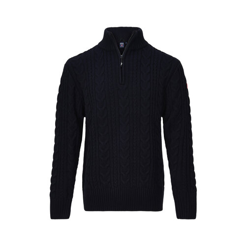 Nordberg Pull Nordberg Kol demi-zip - Homme - Bleu marine - Taille XXL