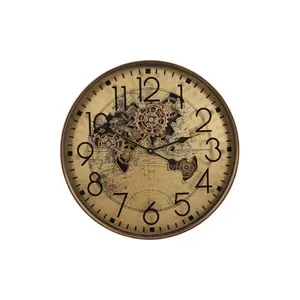 Countryfield Countryfield Wanduhr Radar World - Gold - Ø60 cm