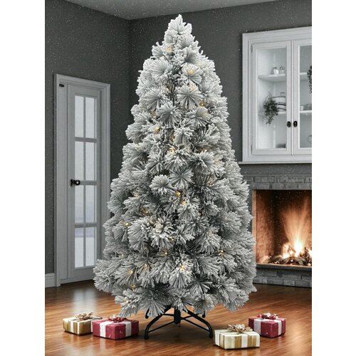 XMS-Trees XMS-Trees Kunstkerstboom Fairbanks H150 x Ø76 cm - inclusief LED - met besneeuwde takken - Brandvertragend