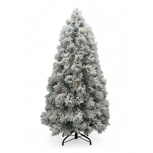 XMS-Trees XMS-Trees Kunstkerstboom Fairbanks H210 x Ø109 cm - inclusief LED - met besneeuwde takken - Brandvertragend