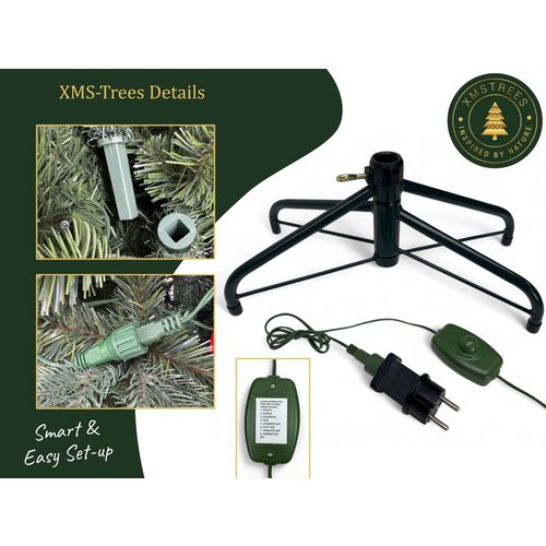 XMS-Trees XMS-Trees Kunstkerstboom Whistler H180 x Ø124 cm - inclusief LED - Realistisch model/Dennengroen - Brandvertragend