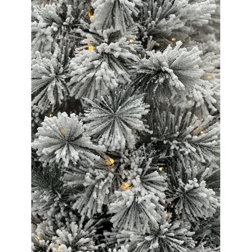 Artificial Christmas tree with snow and lights 240 cm