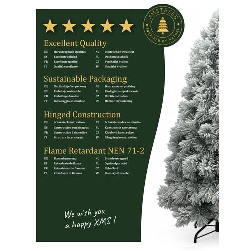 Künstlicher Weihnachtsbaum mit Schnee 150 cm