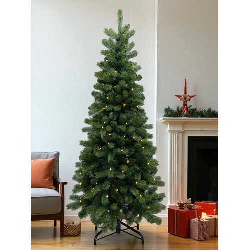 Künstlicher Weihnachtsbaum Schmal 150 cm mit Beleuchtung