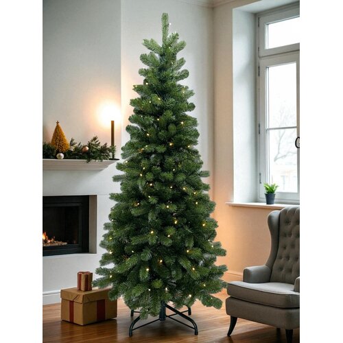Artificial Christmas tree Narrow 180 cm with lighting