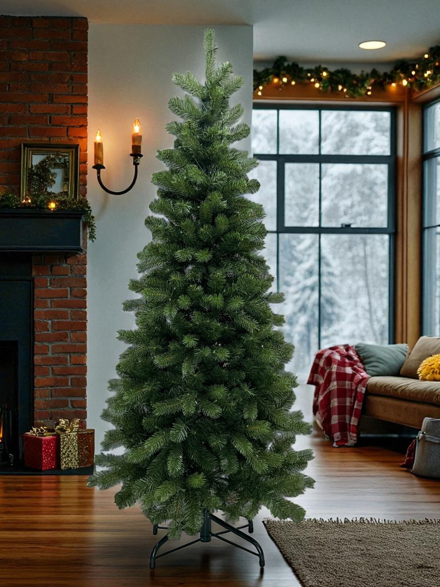 Künstlicher Weihnachtsbaum Schmal 150 cm