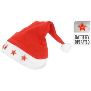 Bonnet de Père Noël lumineux - Rouge et blanc