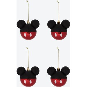 Palline di Natale di Topolino - Rosso/Nero - Confezione da 4 Palline di Natale di Topolino - Rosso/Nero - Confezione da 4