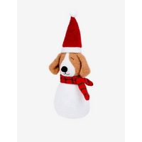 Weihnachtlicher Türstopper-Hund – 25 cm