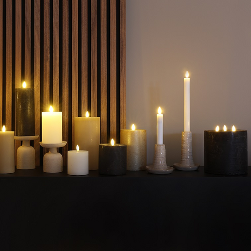 Countryfield Dinner candle with LED - White - Ø2 x 15 cm - 2 pieces Countryfield Dinner candle with LED - White - Ø2 x 15 cm - 2 pieces