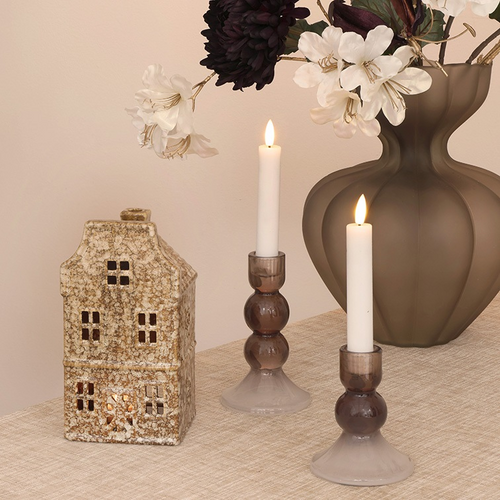 Countryfield Dinner candle with LED - White - Ø2 x 15 cm - 2 pieces Countryfield Dinner candle with LED - White - Ø2 x 15 cm - 2 pieces