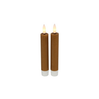 Vela de cena con LED - Ámbar - Ø2 x 15 cm - 2 piezas