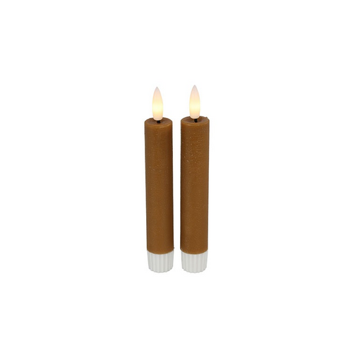 Countryfield Dinner candle with LED - Amber - Ø2 x 15 cm - 2 pieces Countryfield Dinner candle with LED - Amber - Ø2 x 15 cm - 2 pieces