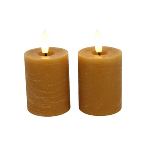 Countryfield Stompkaars met LED - Amber - Ø5 x 9 cm - 2 stuks Countryfield Stompkaars met LED - Amber - Ø5 x 9 cm - 2 stuks