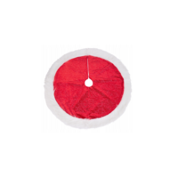 Weihnachtsbaumdecke Rot/Weiß - 105 cm