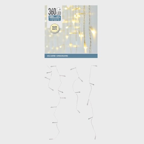 Icicle light 360 LED - White cord - Warm white - 12 meters - Indoor/Outdoor Icicle light 360 LED - White cord - Warm white - 12 meters - Indoor/Outdoor
