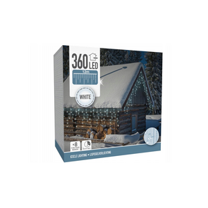 Ijspegelverlichting 360 LED - Wit snoer - Wit - 12 meter - Binnen/Buiten