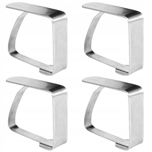 Stainless steel tablecloth clips – Set of 4 – For indoor and outdoor use