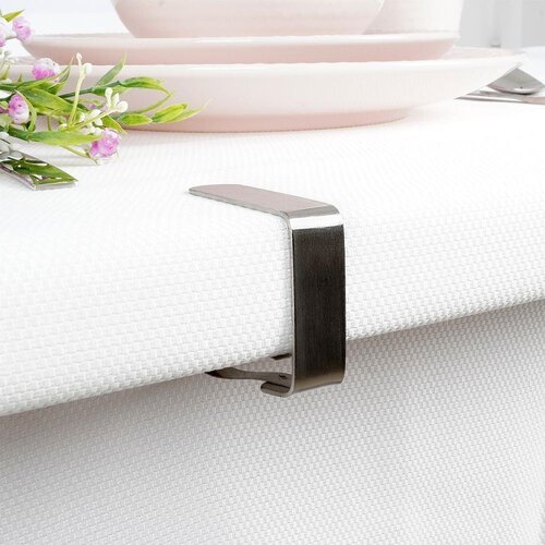 Stainless steel tablecloth clips – Set of 4 – For indoor and outdoor use