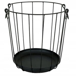 Cesta de metal - Negra - 38 x 38 cm