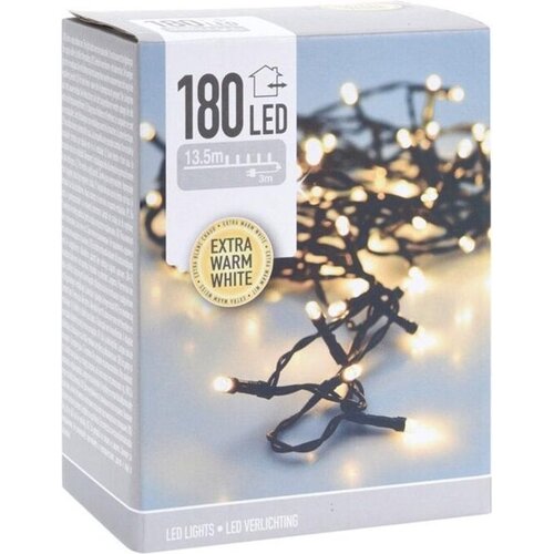 LED-Weihnachtsbeleuchtung – Warmweiß – 180 LEDs – 13,5 Meter LED-Weihnachtsbeleuchtung – Warmweiß – 180 LEDs – 13,5 Meter