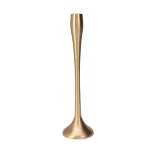 Candelabro de metal - Dorado - 8,5 x 31 cm