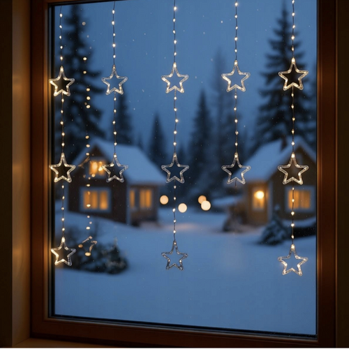 Gordijnverlichting Sterren - Micro - Warm Wit - 235 LED Gordijnverlichting Sterren - Micro - Warm Wit - 235 LED