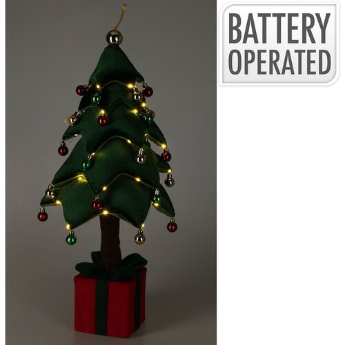 Sapin de Noël en peluche avec lumières - 70 LED