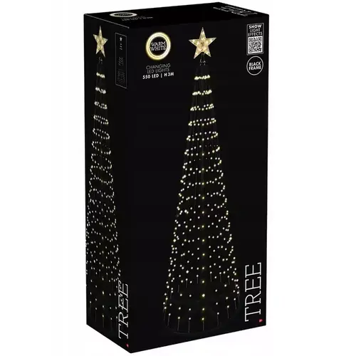 Choinka z lampkami - 550 LED - Ciepła biel - 300 cm - Do wewnątrz i na zewnątrz Choinka z lampkami - 550 LED - Ciepła biel - 300 cm - Do wewnątrz i na zewnątrz