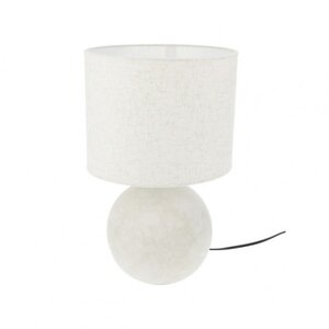 Steingut-Tischleuchte, weiß – Ø 16,5 cm – Höhe 36 cm