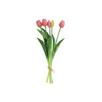 Bouquet de tulipes champêtres - Tulipes roses - 40 cm
