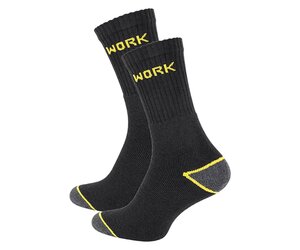 3 paires de chaussettes de travail pour les travailleurs acharnés - Noires - Pointures 43 à 46