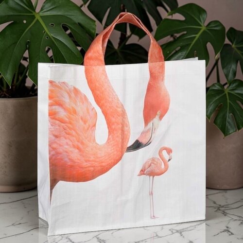 Flamingo-Einkaufstasche – 39 x 14 x 39 cm