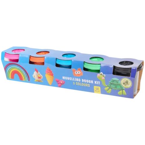 Knete-Set für Kinder - 5 x 140 Gramm