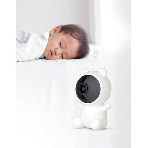 Qnect Wifi Smart Baby Monitor Set - Includes Camera - White