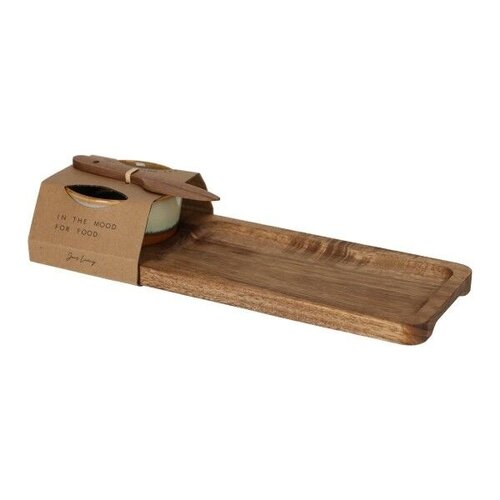 Jens Living Serveerset Jip Rechthoek - Naturel - 30 x 11 x 6,5 cm