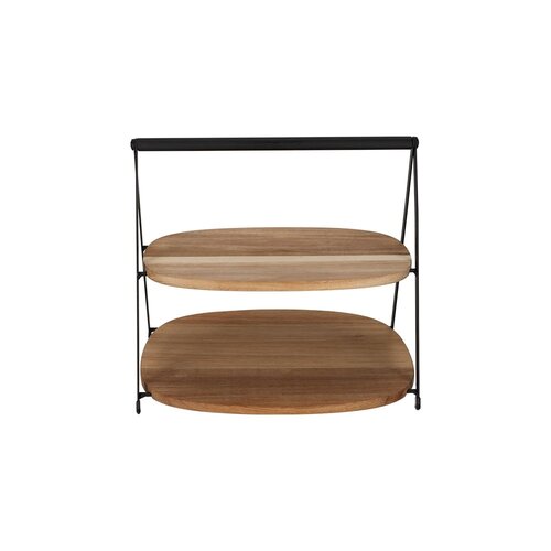 Jens Living Foldable Etagere Linn - Natural - 28 x 24 x 25.5 cm