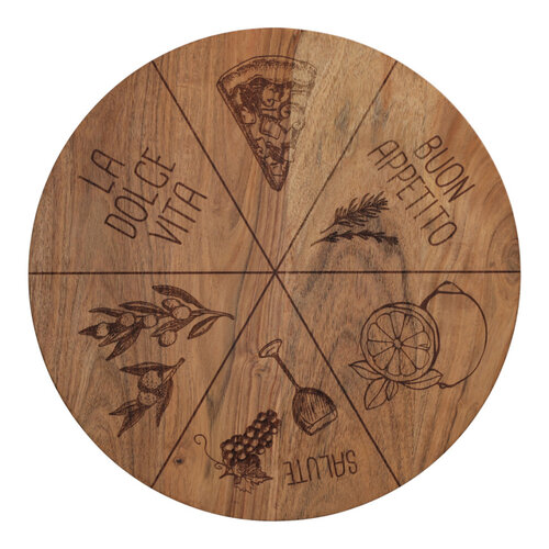 Jens Living Pizza Serveerplank - Acacia - Ø35 cm