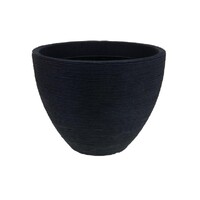 Ribbed Flower Pot - Anthracite - Ø40 cm – Height 31 cm