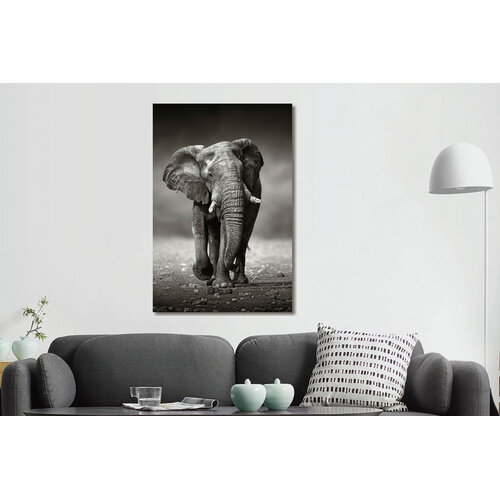 ter Halle Ter Halle Glasmalerei „Schlendernder Elefant“ – 80 x 120 cm