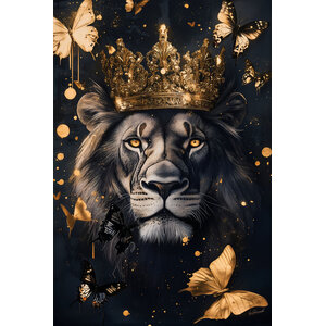 ter Halle Ter Halle Dipinto su vetro Leone con corona - 80 x 120 cm