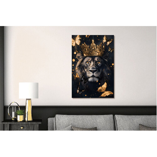 ter Halle Ter Halle Glasmalerei Löwe mit Krone - 80 x 120 cm