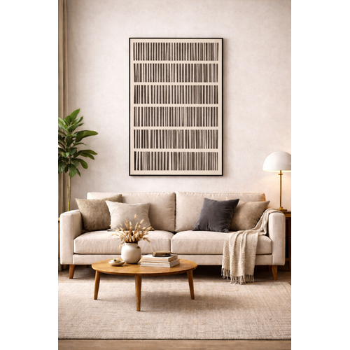 ter Halle Ter Halle Schilderij 3D Art - Zwart/Beige - 83 x 123 cm ter Halle Ter Halle Schilderij 3D Art - Zwart/Beige - 83 x 123 cm