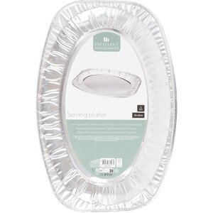 Excellent Houseware Platos para servir de aluminio Excellent Houseware - 48 x 28 cm - Juego de 2 Excellent Houseware Platos para servir de aluminio Excellent Houseware - 48 x 28 cm - Juego de 2