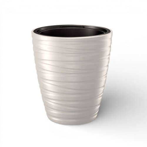 Pot de fleurs en plastique taupe - Ø 37 cm – Hauteur 42 cm