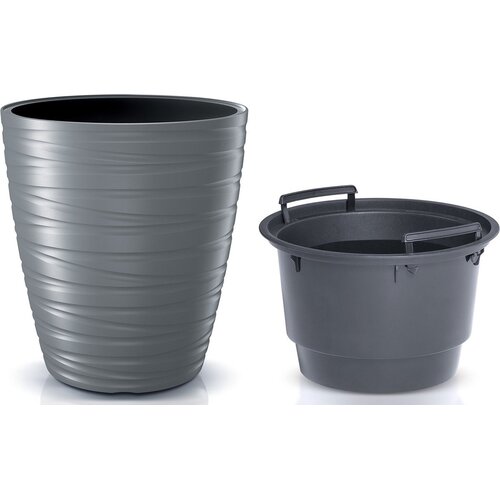 Pot de fleurs en plastique gris - Ø47 cm – Hauteur 52 cm