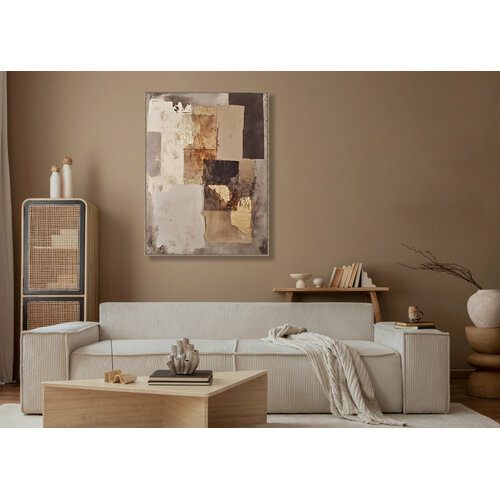 ter Halle Ter Halle Canvas met lijst - Donkere vlakken - Handgeschilderd - 60 x 80 cm