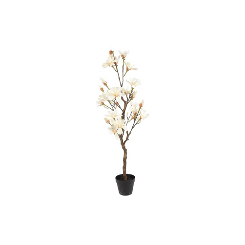 Countryfield Magnolia artificiel Countryfield – Blanc – Ø 35 cm – Hauteur 110 cm