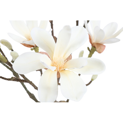 Countryfield Magnolia artificiel Countryfield – Blanc – Ø 35 cm – Hauteur 110 cm