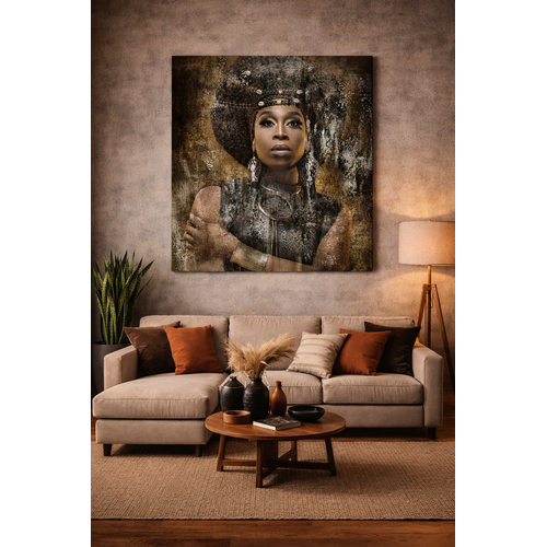 ter Halle Ter Halle Glasmalerei „Kraftvolle Frau“ – 80 x 80 cm